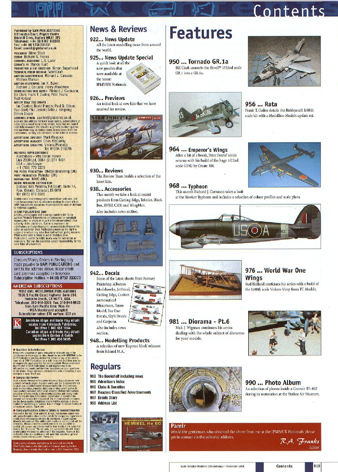 Scale Aviation Modeller International 2000-12